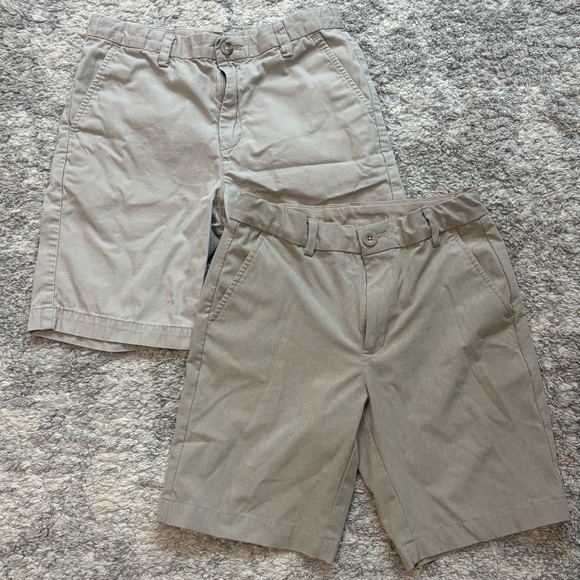 Vineyard Vines Boy Tan Shorts Bundle of 2 Trousers Size 10 - Picture 1 of 7